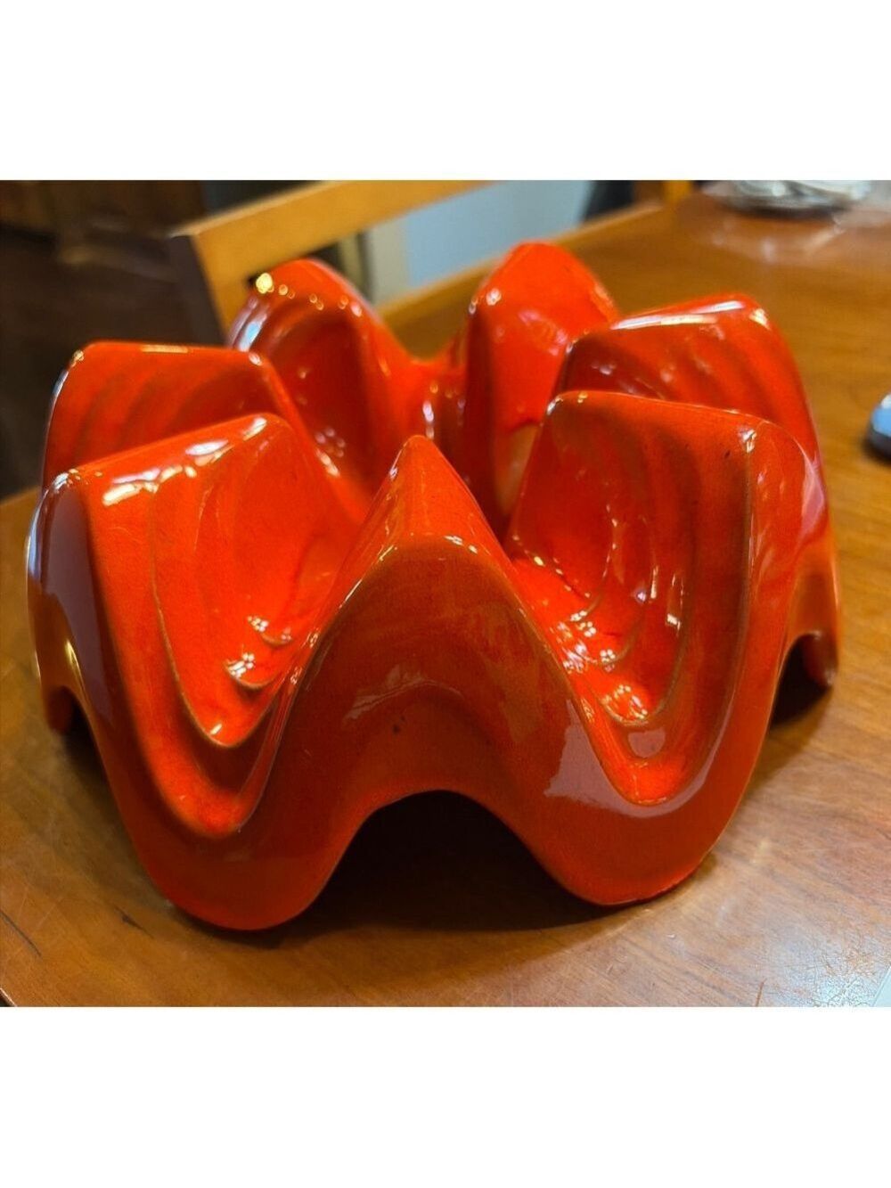 Vtg Frankoma Orange Ceramic Bakeware One Size